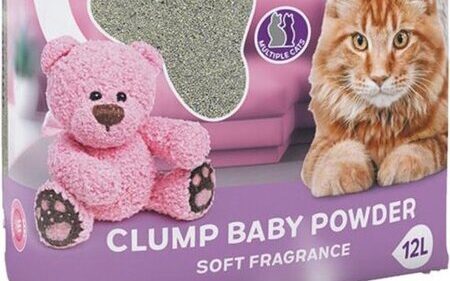 kattengrind met babypoeder