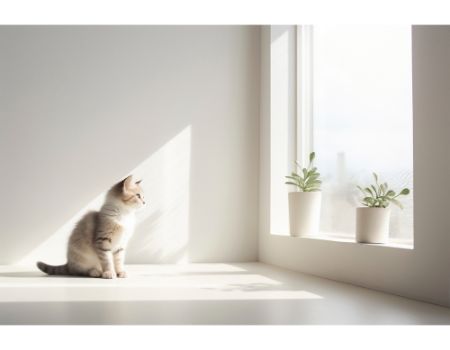 vensterbank mandje kat